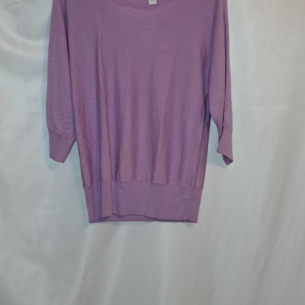 Chico's Lightweight Lavender Women's Sweater Wool Blend Size 2(12/14) #113